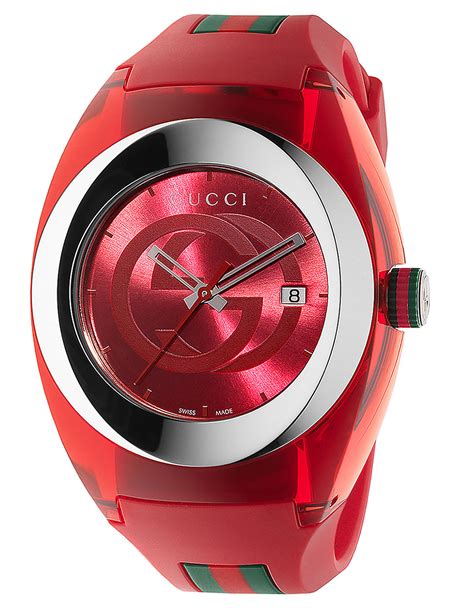 gucci red band watch|gucci unisex watch.